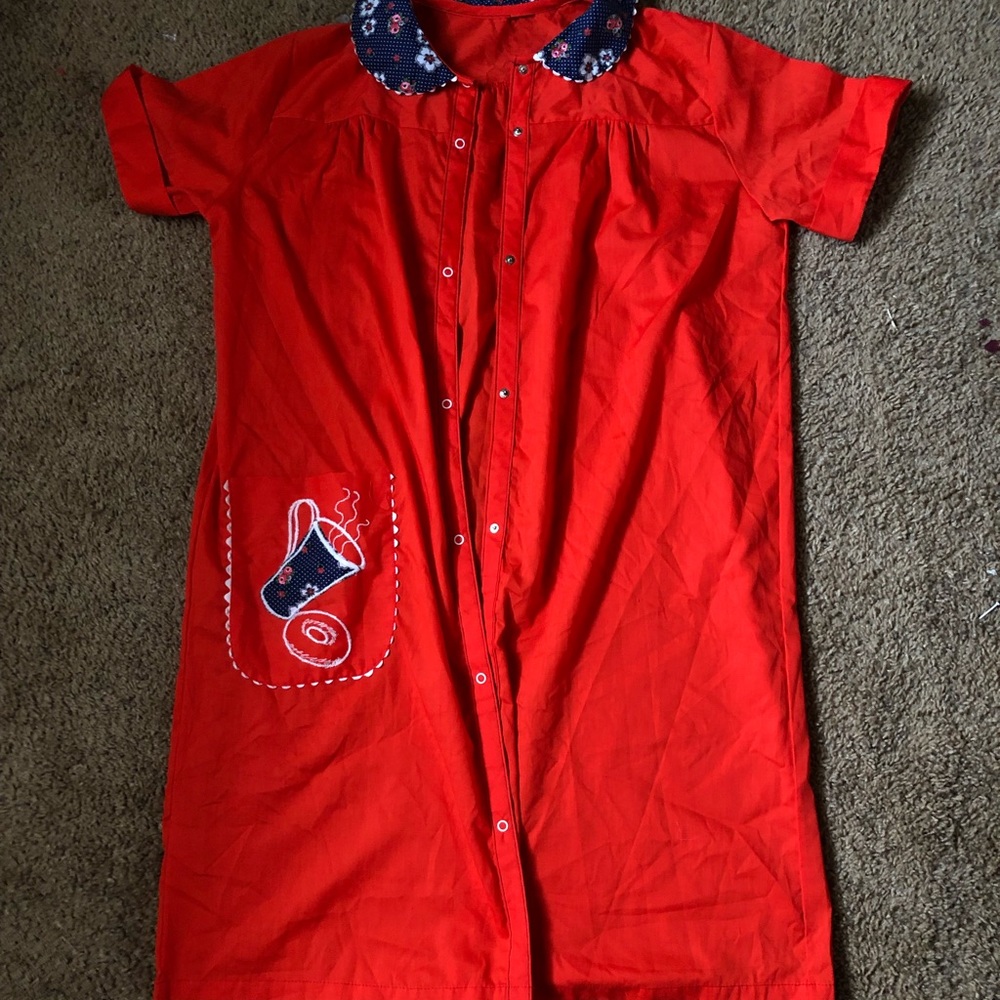 Handmade button-up vintage style straight dress